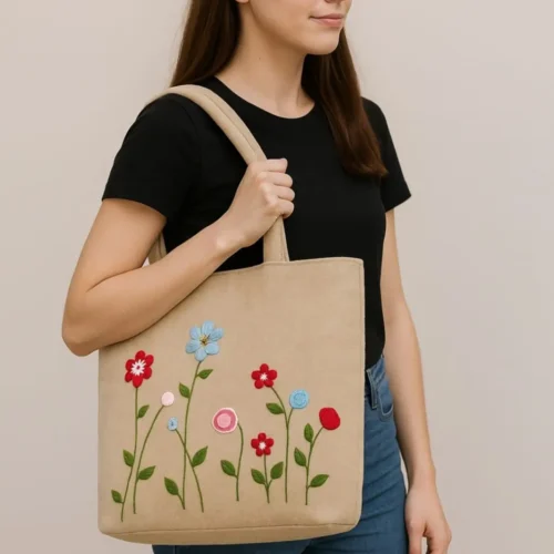 Bloom Garden Handcrafted Tote Bag