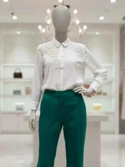 Ivory Bloom Embroidered Shirt