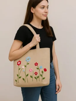 Bloom Garden Handcrafted Tote Bag