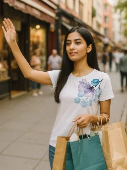 Blossom Breeze Printed T-Shirt